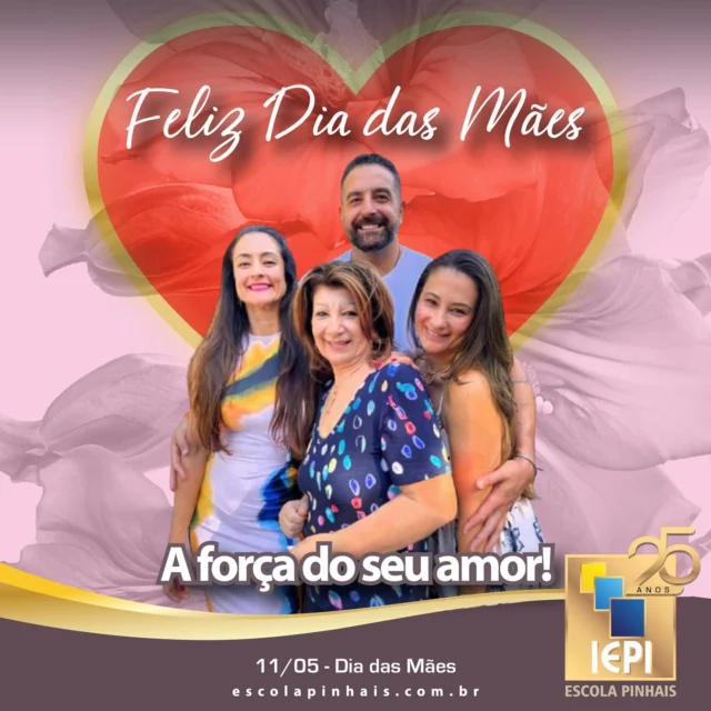Ser mãe é plantar e cultivar o amor em cada pequeno gesto. 🌱♥️ 

Neste Dia das Mães, queremos expressar nossa gratidão e reconhecimento a todas as mamães IEPI. Seu carinho, dedicação e força inspiram e transformam o ambiente ao nosso redor. 
Que este dia seja repleto de amor, alegria e merecido reconhecimento. Feliz Dia das Mães! 🌷🌷🌷

#iepi #escolapinhais #pinhais #diadasmaēs #mamãesiepi