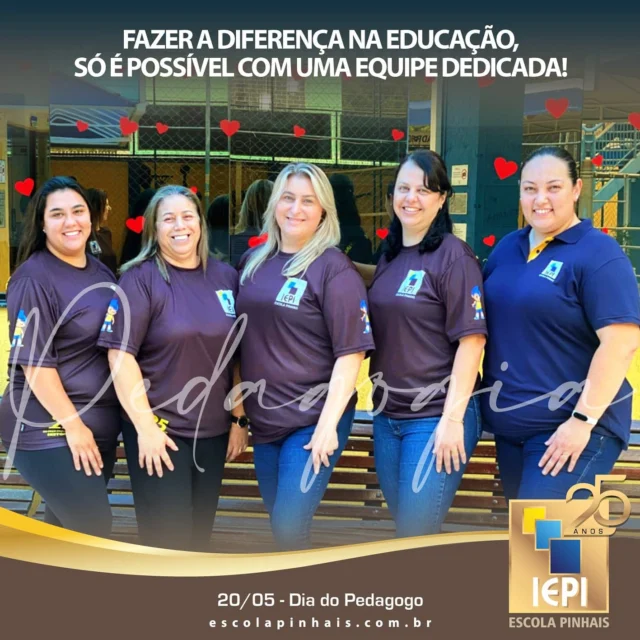 Parabéns aos profissionais que transformam vidas, formam cidadãos com respeito e amor. 💙🩵💛

#iepi #escolapinhais #pinhais #diadopedagogo #equipepedagogicaiepi
